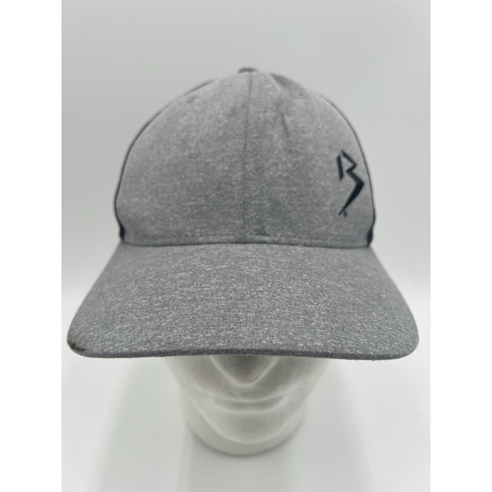 Yupoong Flexfit Gray Black Mesh Trucker Hat OSFA Stretch Fit Cap